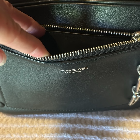 Michael Kors Collection Bag Black Camera Shoulder Handbag Chain Leather Women’s - Picture 8 of 10